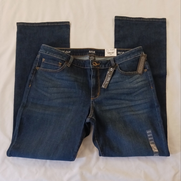 ana Low Rise Bootcut Dark Wash Denim Jeans Size 16 - Picture 3 of 11